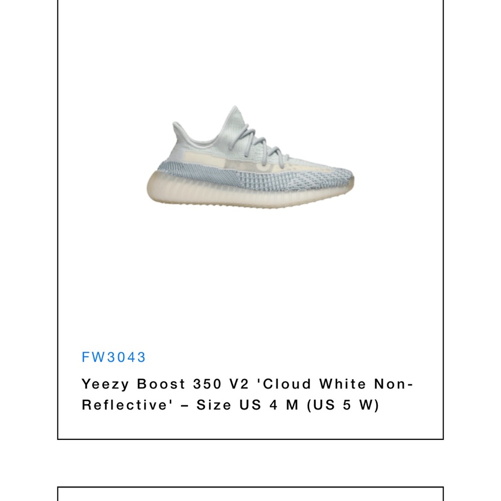 Yeezy boost 350 v2 cloud white non reflective